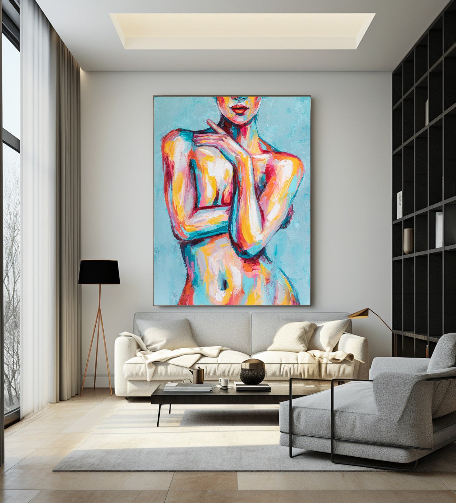 Tablou Canvas - Femeie Nude Multicolor