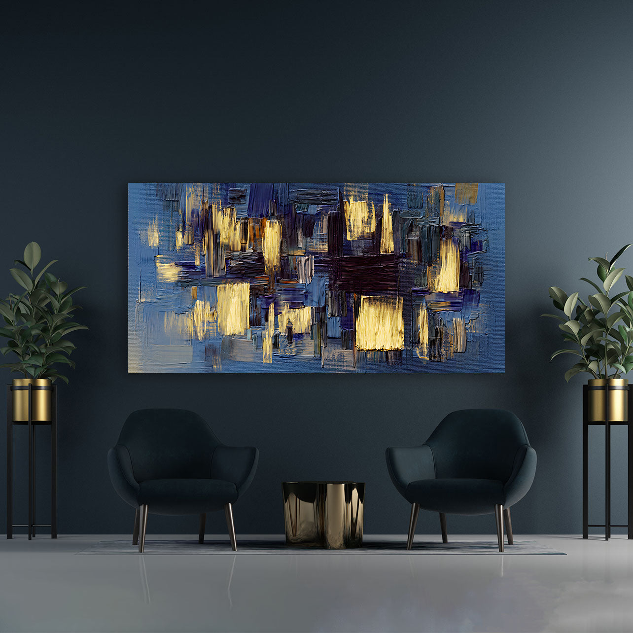 Peinture sur toile – Œuvre d'art sombre