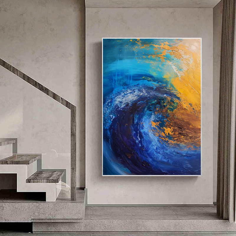 Peinture sur toile - Vague de mer