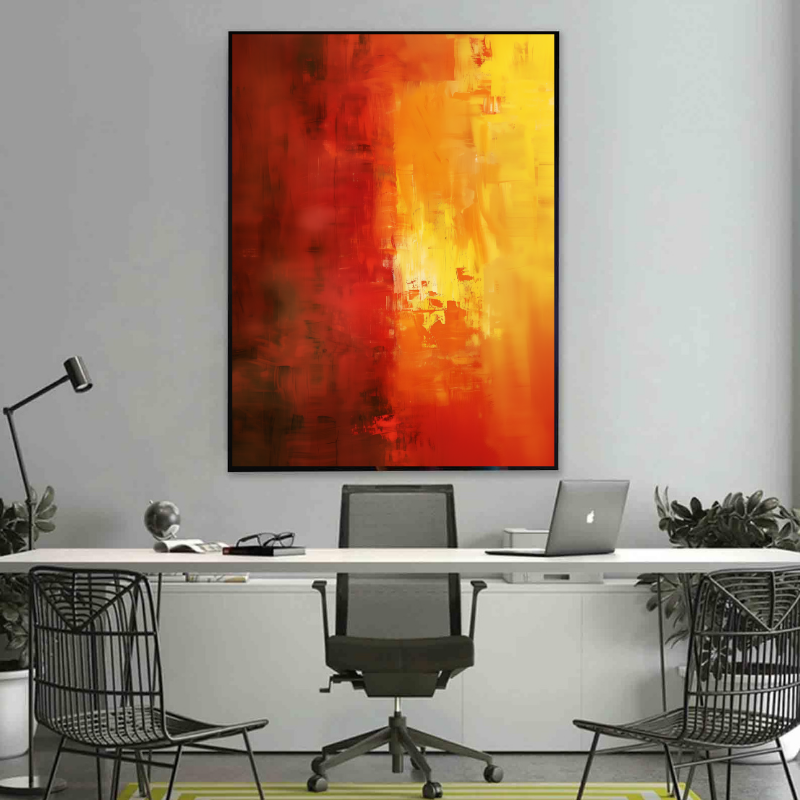 Peinture sur toile – Flammes abstraites