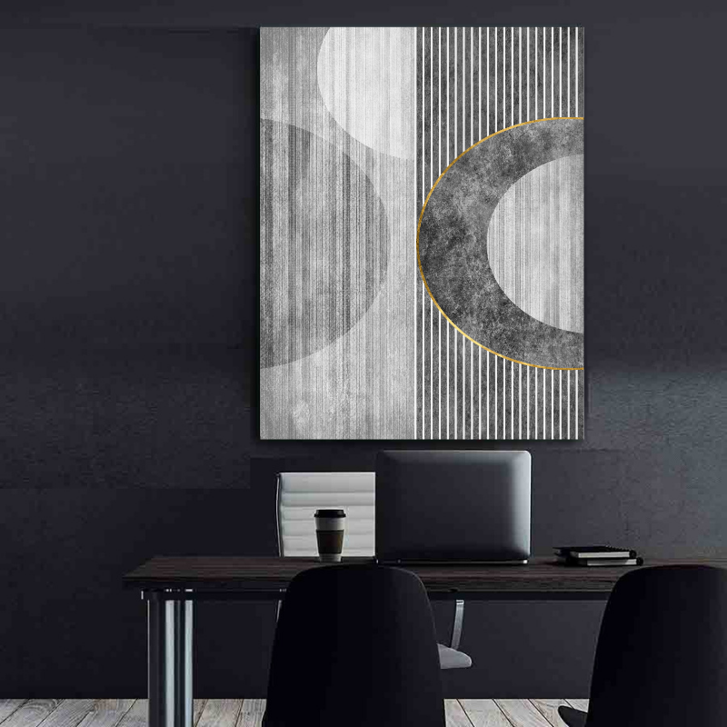 Peinture sur toile – Géométrie abstraite moderne
