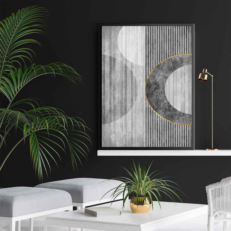 Peinture sur toile – Géométrie abstraite moderne