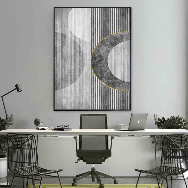 Peinture sur toile – Géométrie abstraite moderne