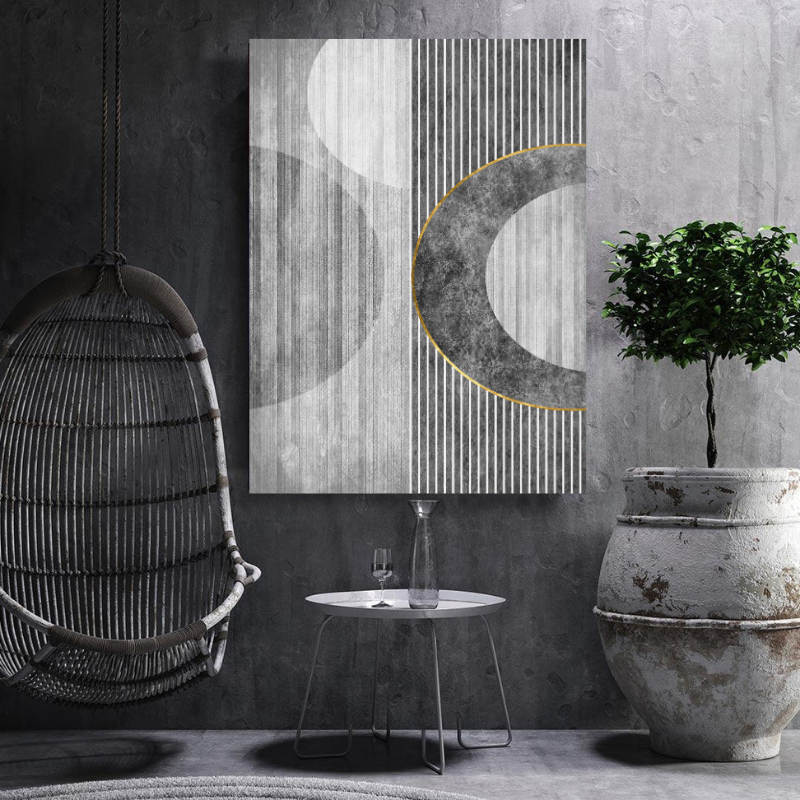 Peinture sur toile – Géométrie abstraite moderne