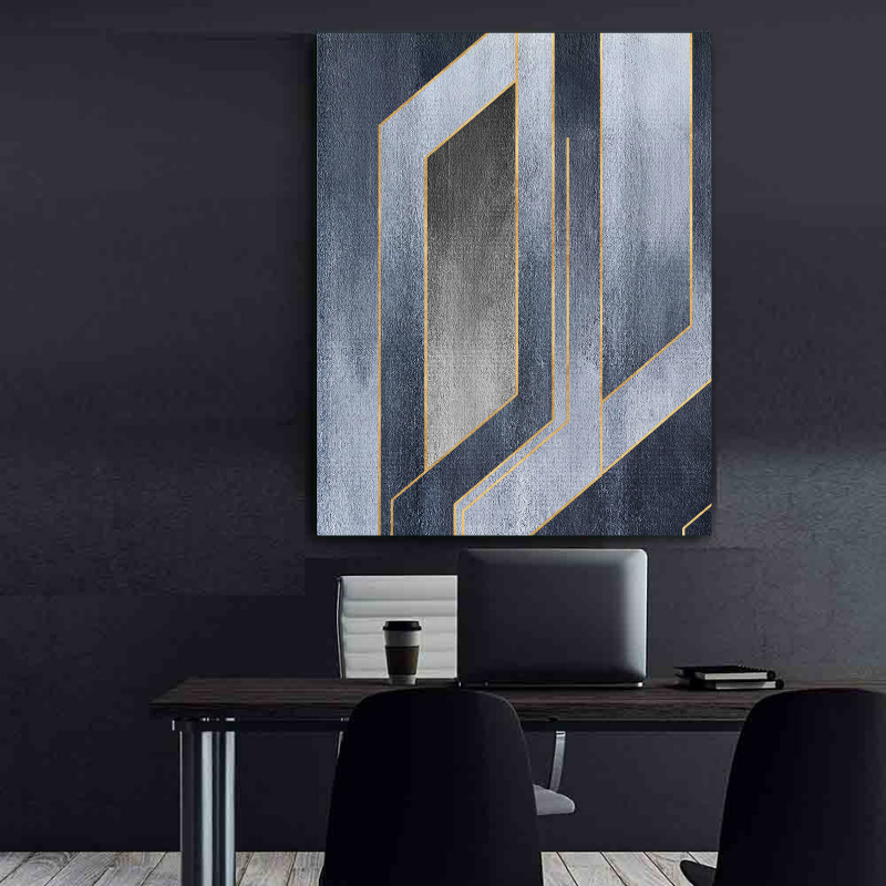 Peinture sur toile – Géométrie abstraite moderne