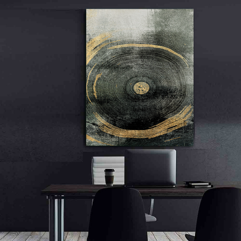 Peinture sur toile - Cercle abstrait moderne