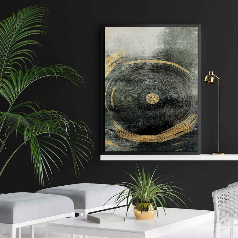 Peinture sur toile - Cercle abstrait moderne