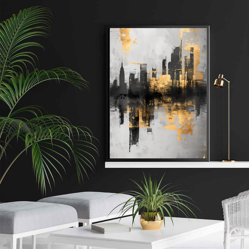 Leinwandgemälde - Abstrakte Stadt