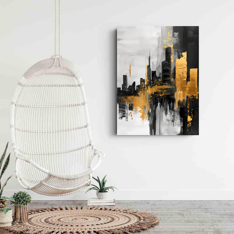 Leinwandgemälde - Abstrakte Stadt