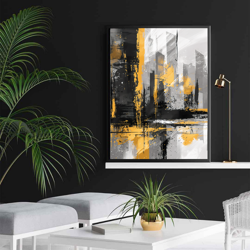 Peinture sur toile - Ville abstraite