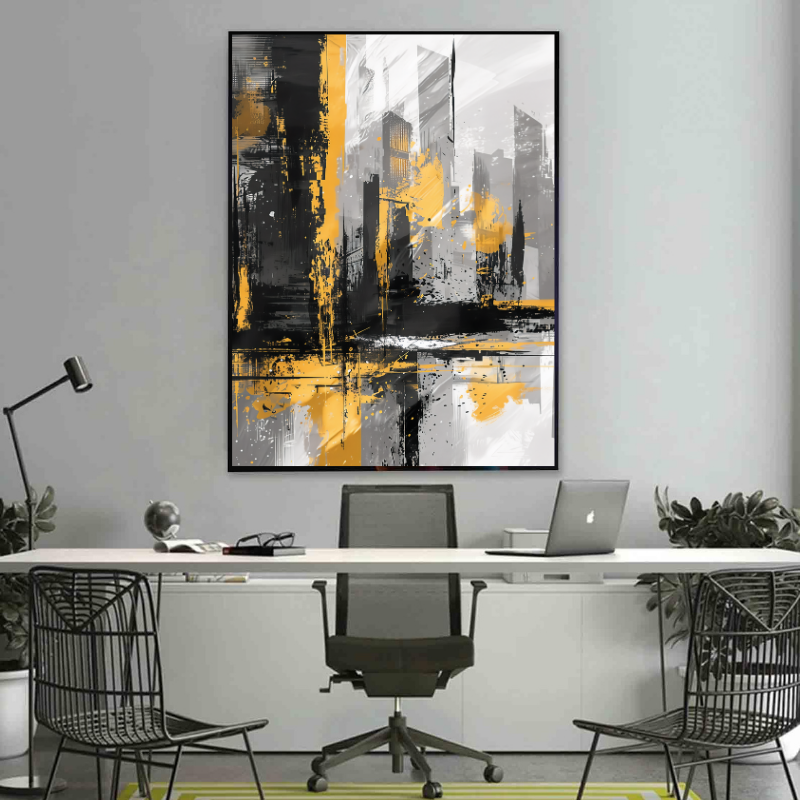 Peinture sur toile - Ville abstraite