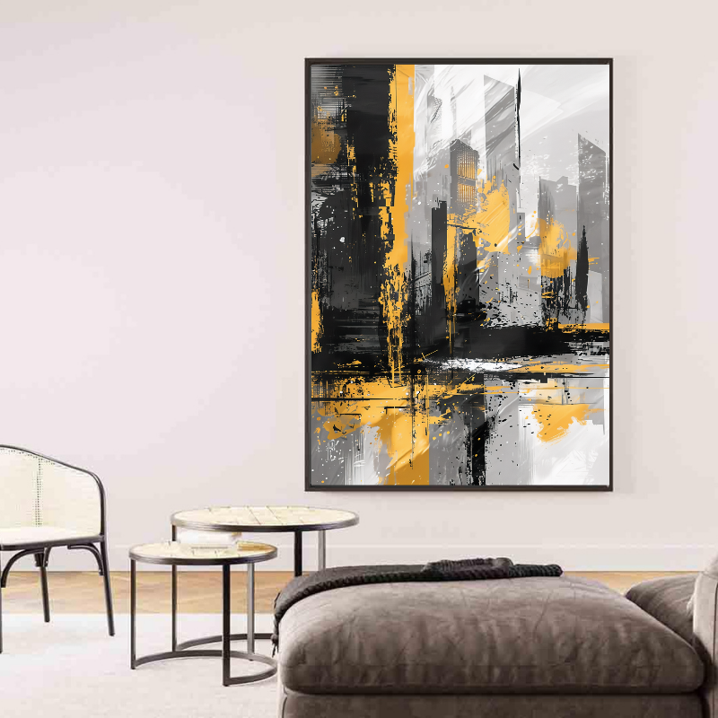 Peinture sur toile - Ville abstraite