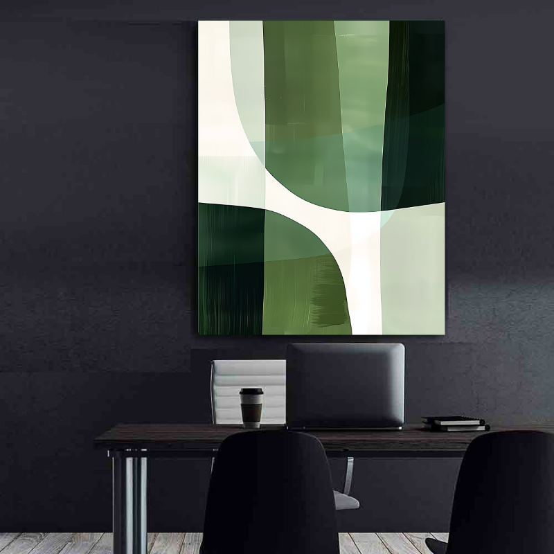 Peinture sur toile – Art abstrait vert