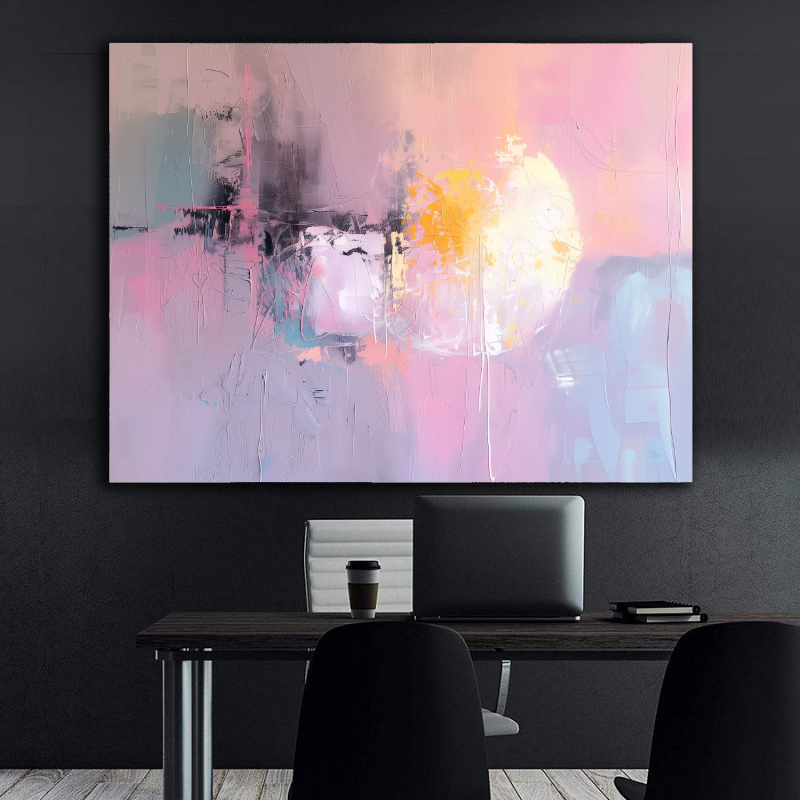 Peinture sur toile – Art abstrait violet