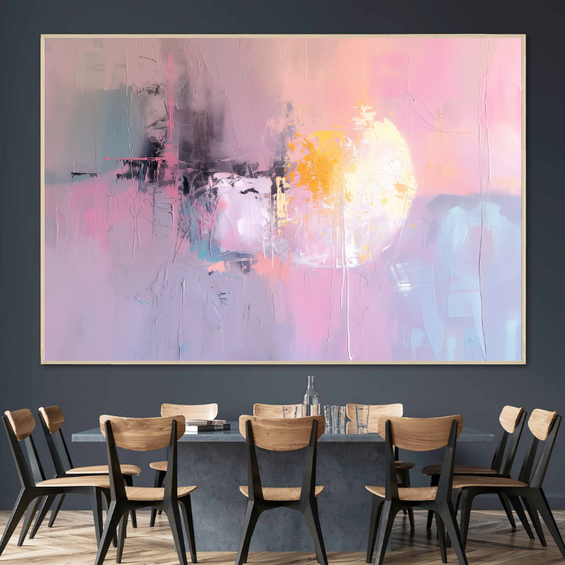Peinture sur toile – Art abstrait violet