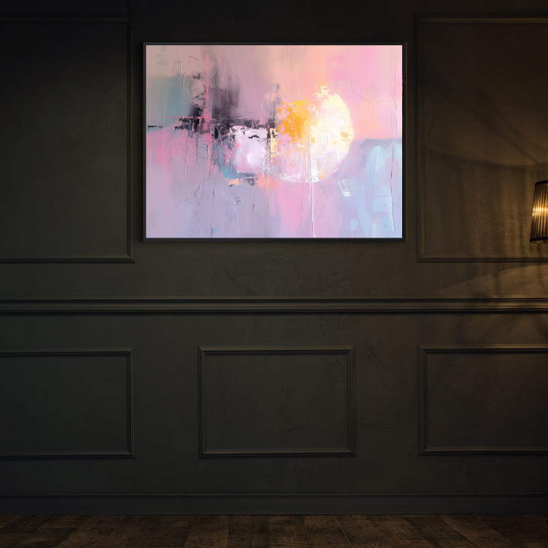 Peinture sur toile – Art abstrait violet