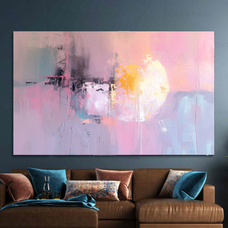 Peinture sur toile – Art abstrait violet