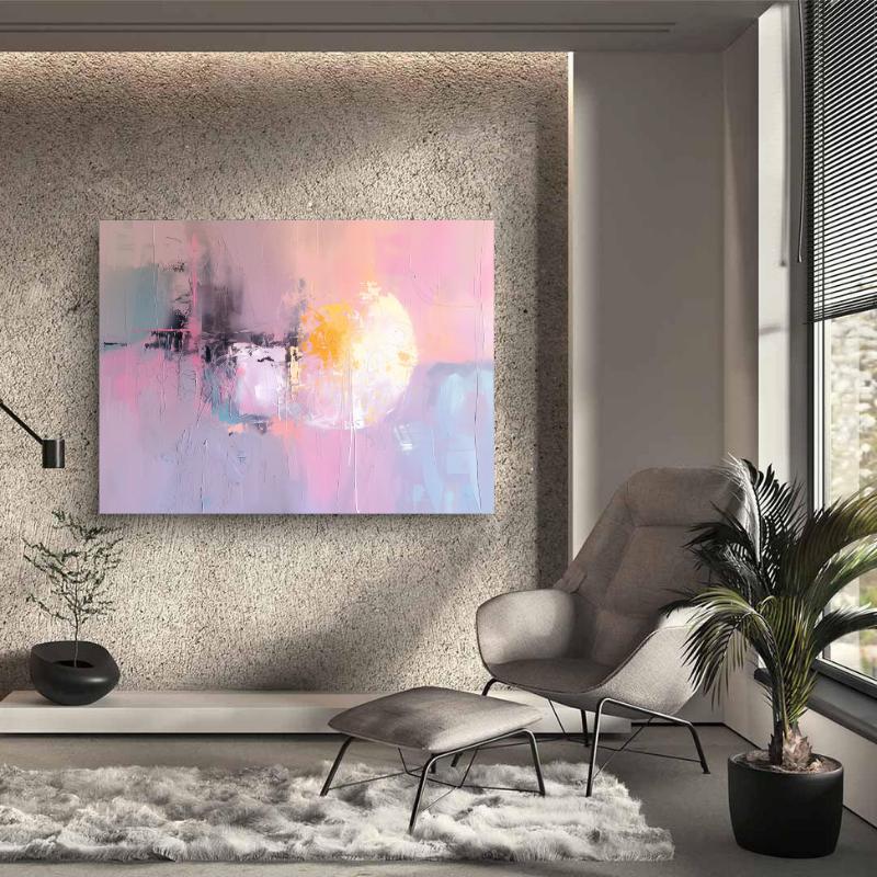 Peinture sur toile – Art abstrait violet