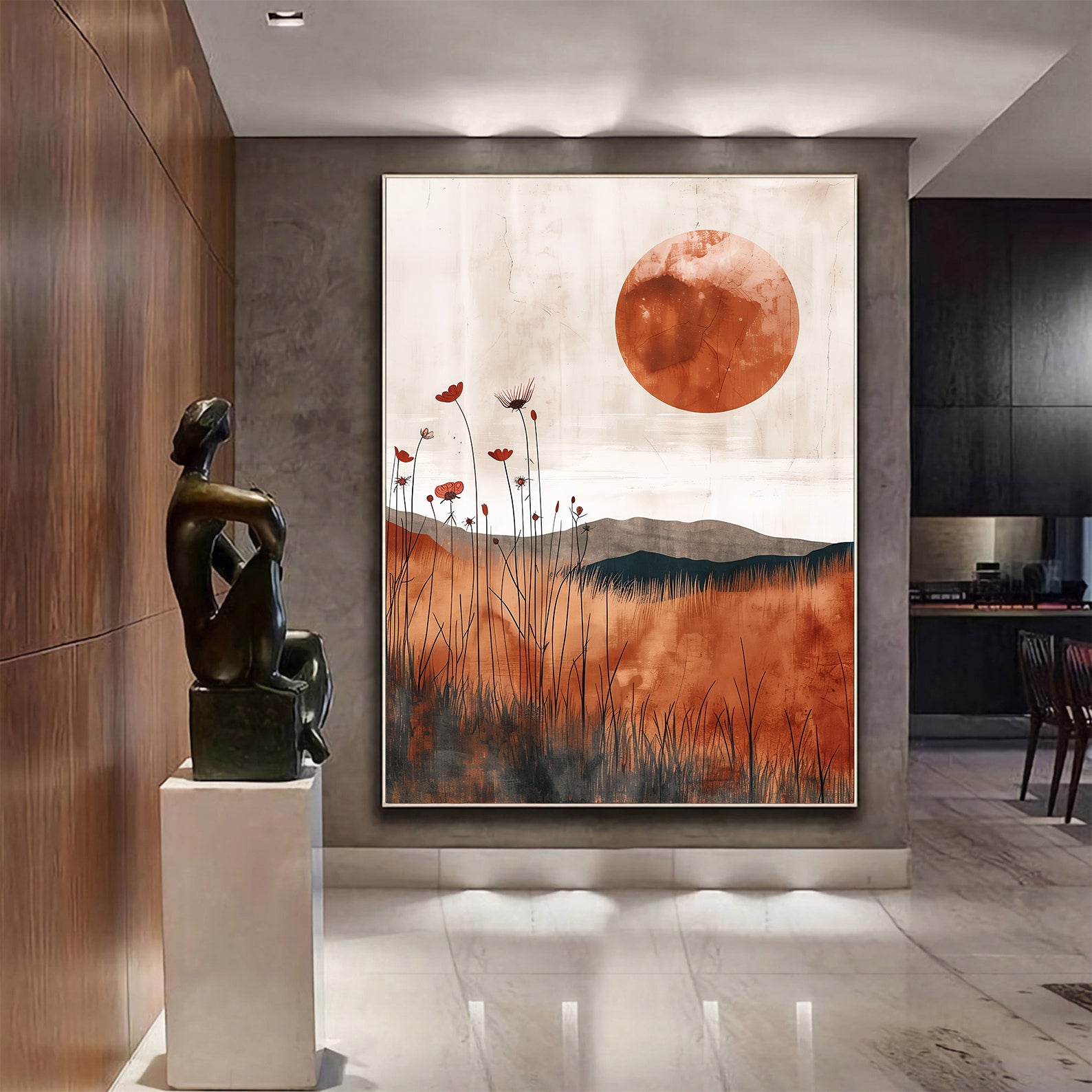 Peinture sur toile – Art abstrait floral