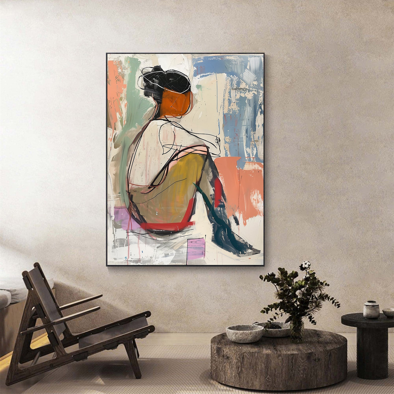 Peinture sur toile – Contemplation profonde