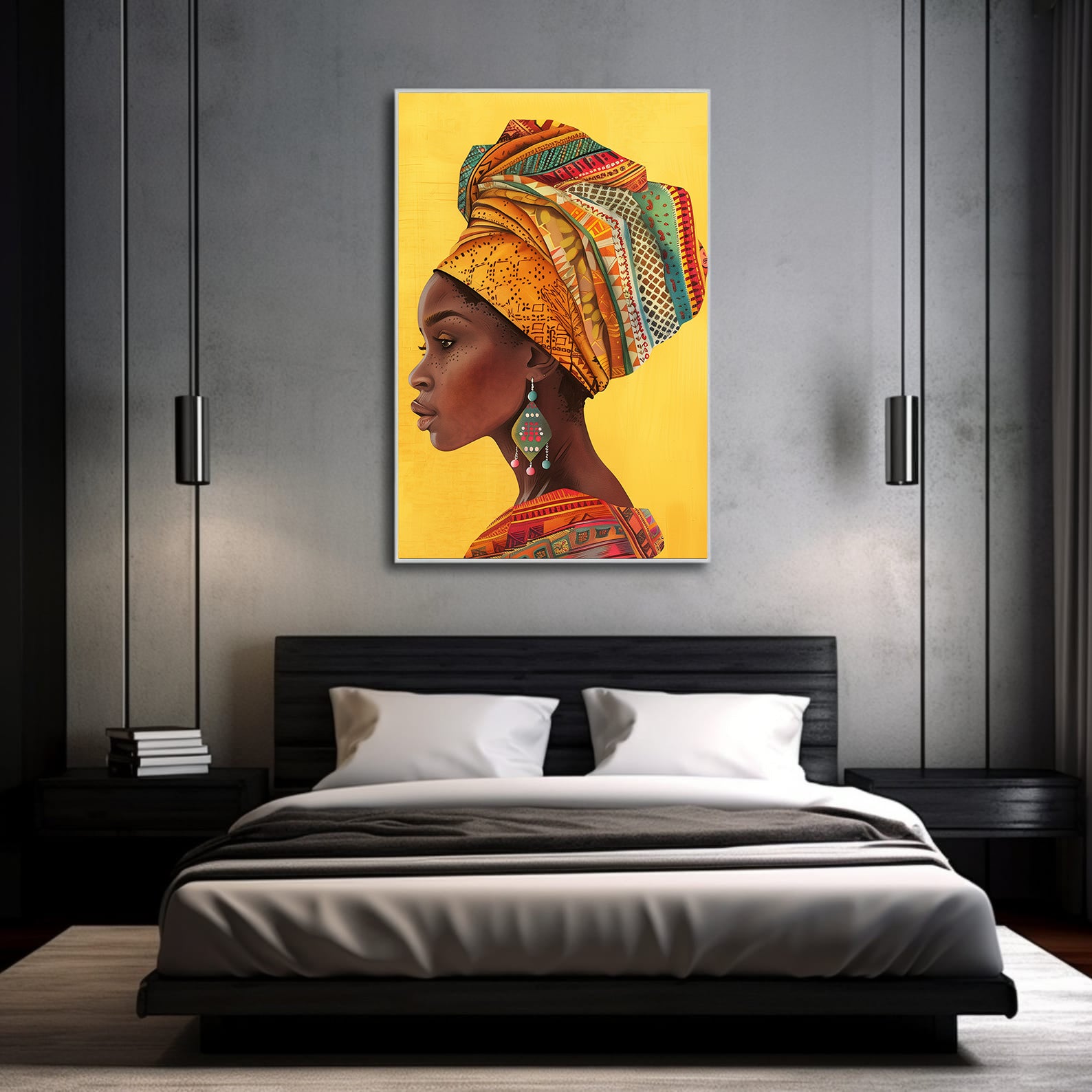 Peinture sur toile - Bougie allumée