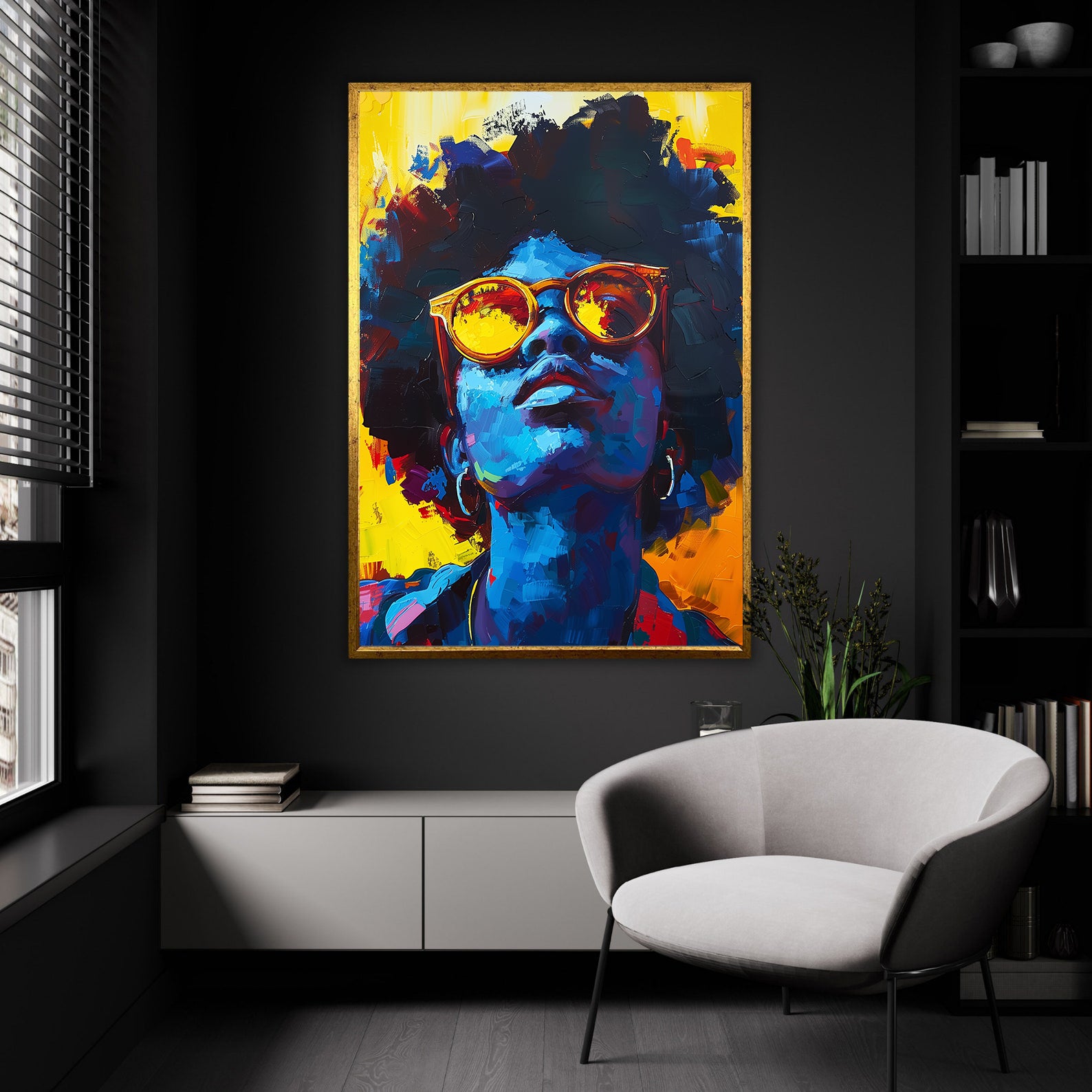 Tablou Canvas - Portret Femeie Cu Ochelari