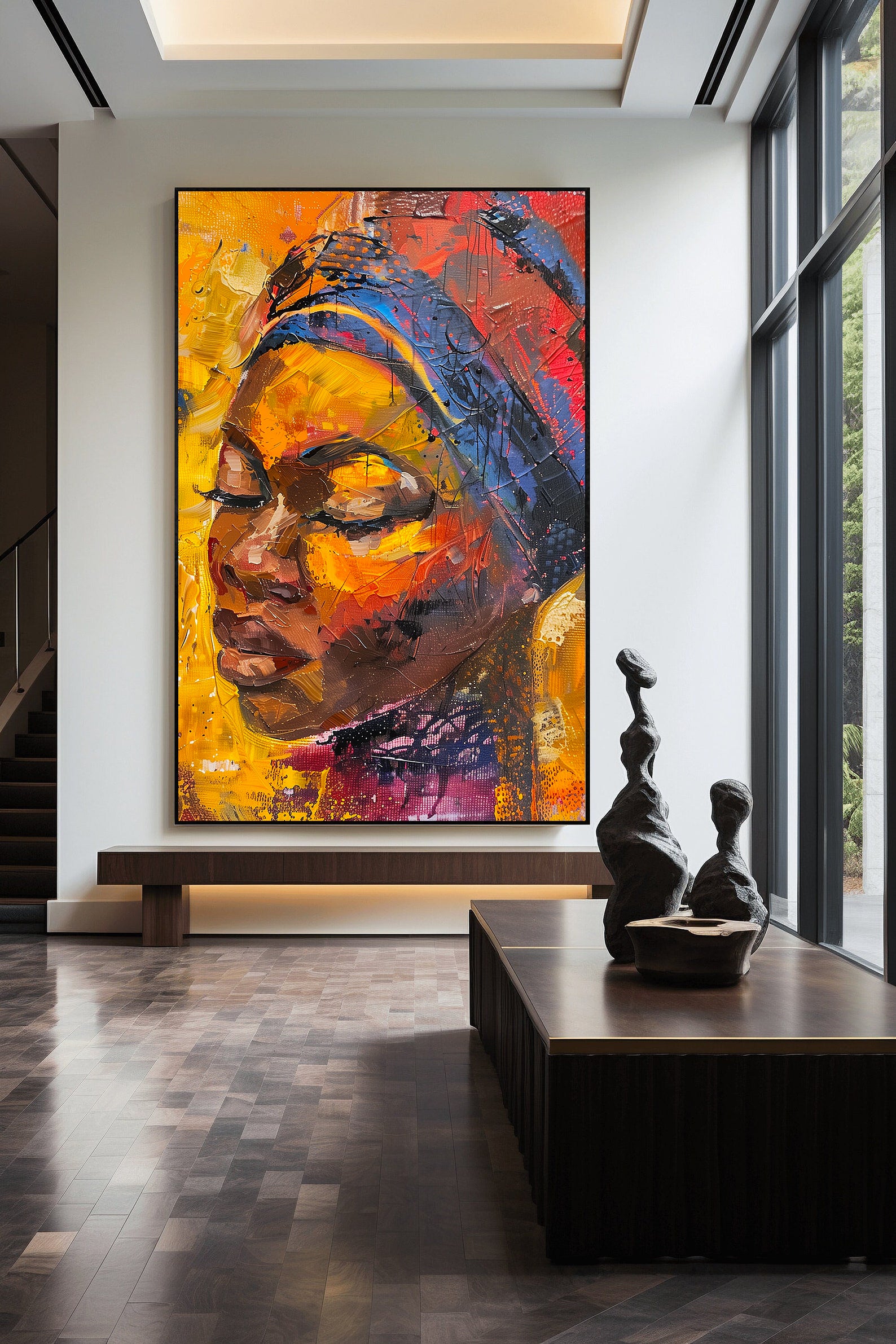 Peinture sur toile - Bougie allumée
