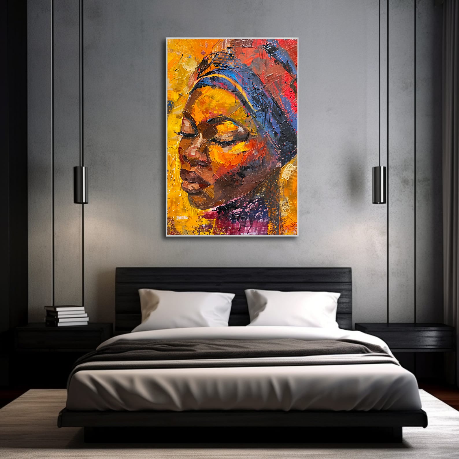 Peinture sur toile - Bougie allumée