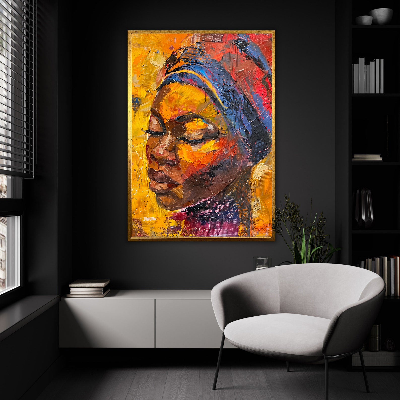Peinture sur toile - Bougie allumée