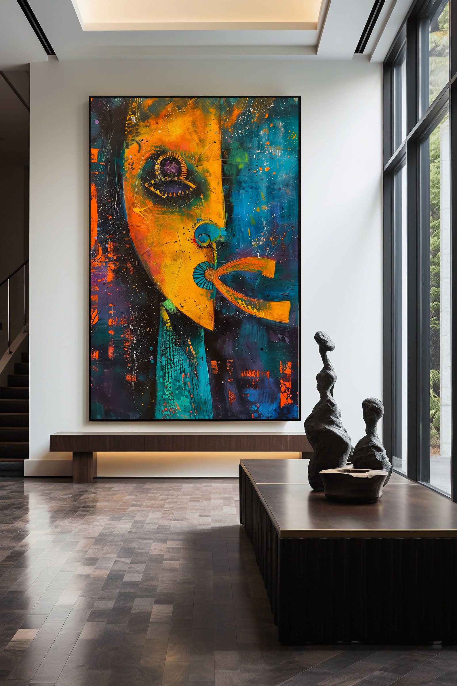 Peinture sur toile - Bougie allumée