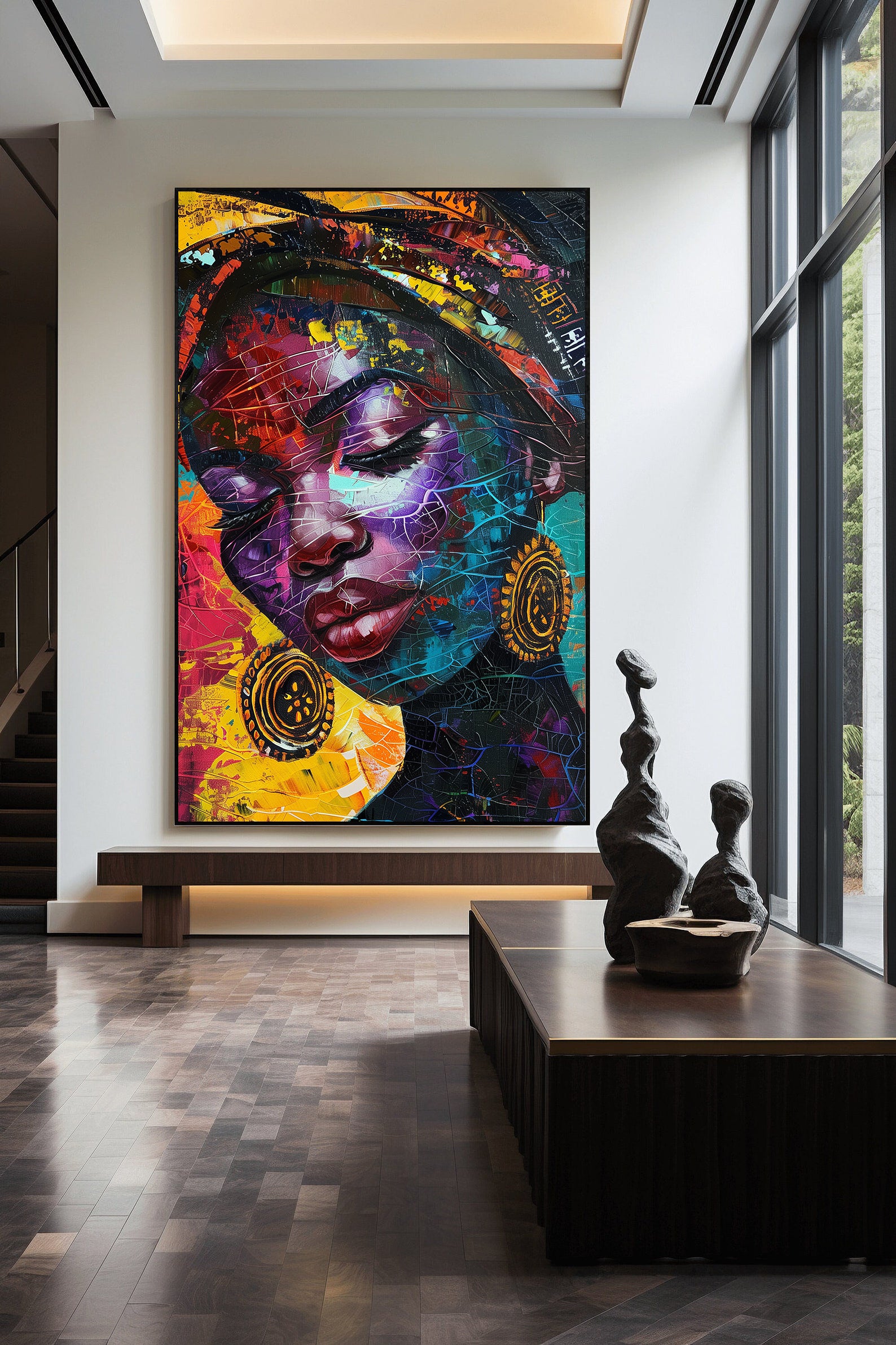 Peinture sur toile - Bougie allumée