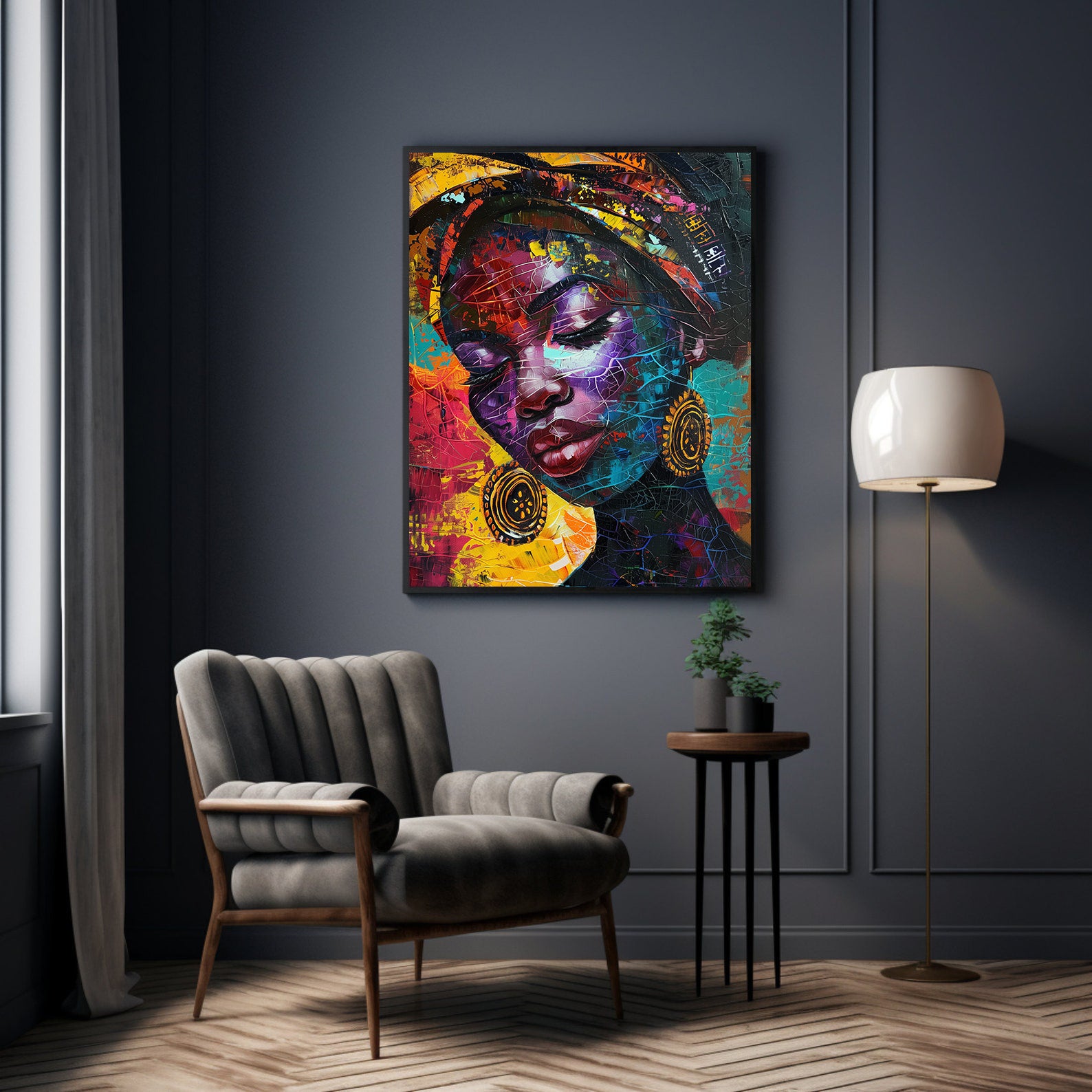 Peinture sur toile - Bougie allumée