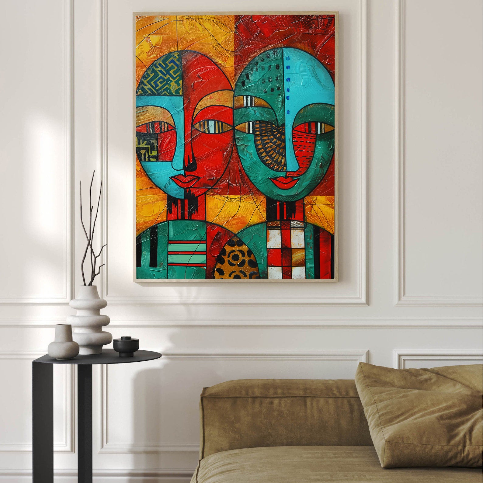 Peinture sur toile - Bougie allumée
