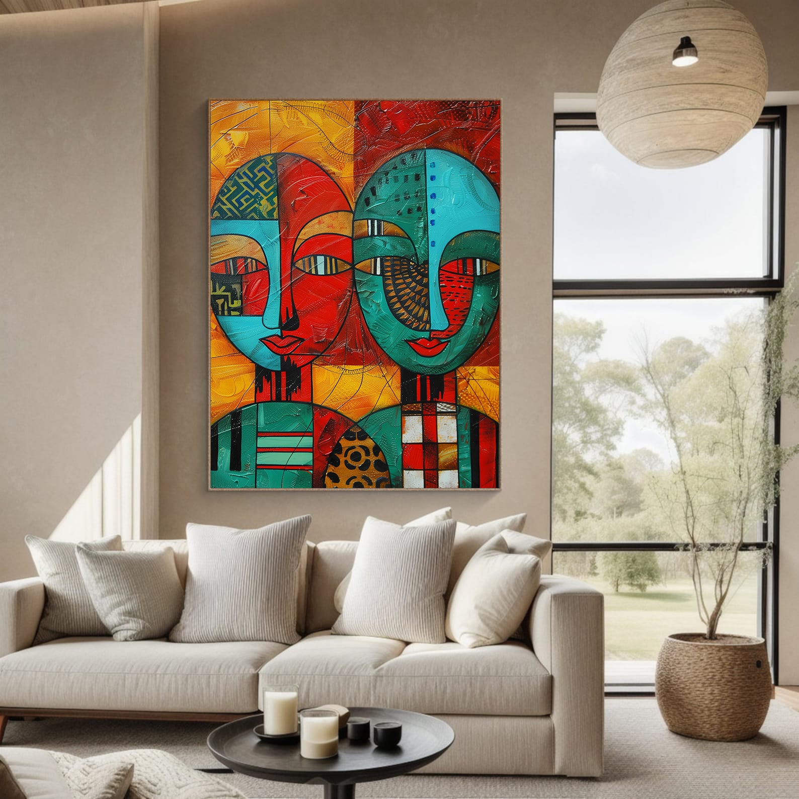 Peinture sur toile - Bougie allumée
