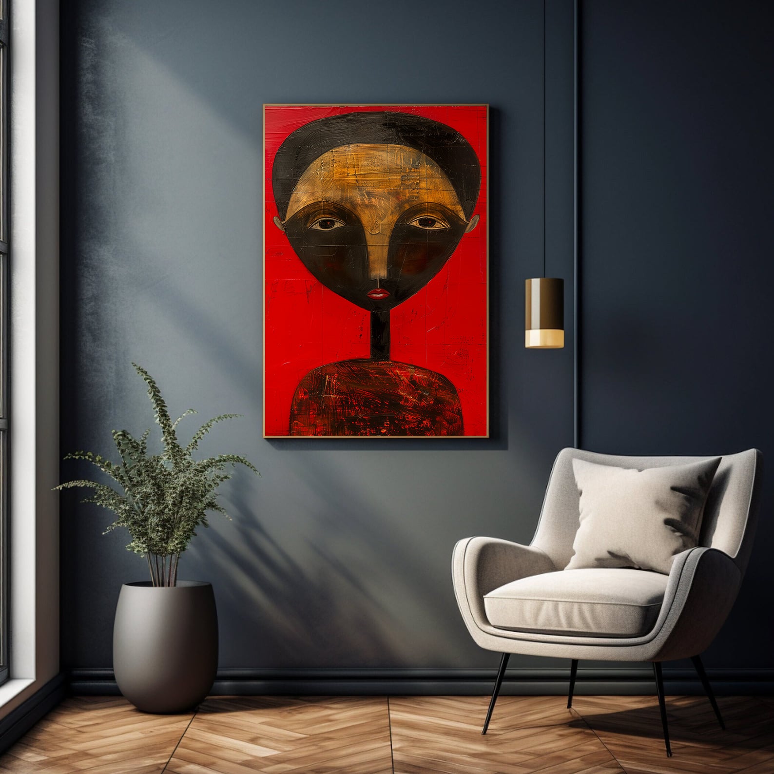 Peinture sur toile - Bougie allumée