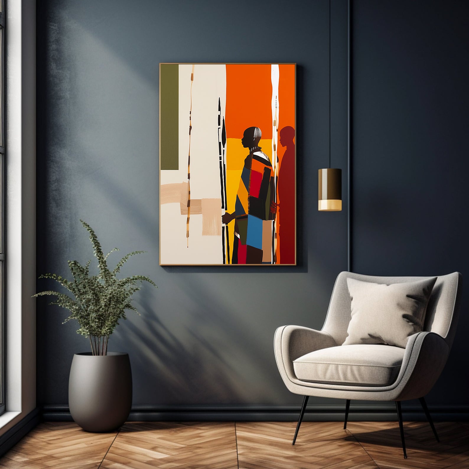 Peinture sur toile - Bougie allumée