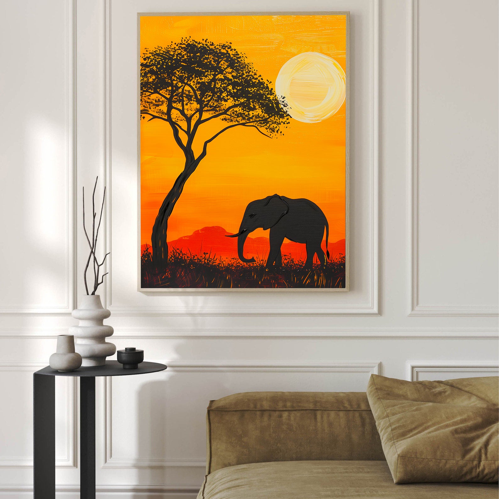 Peinture sur toile - Bougie allumée