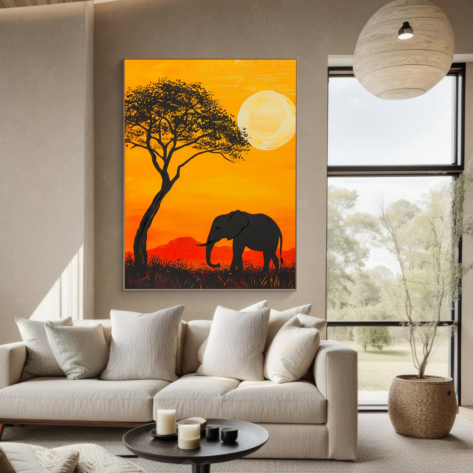 Peinture sur toile - Bougie allumée