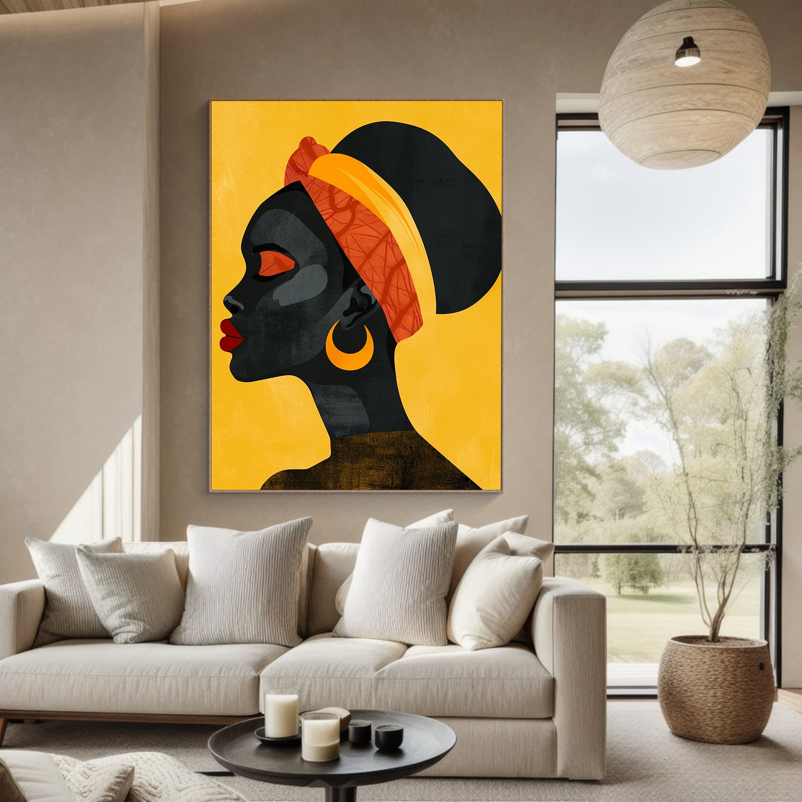 Peinture sur toile - Bougie allumée