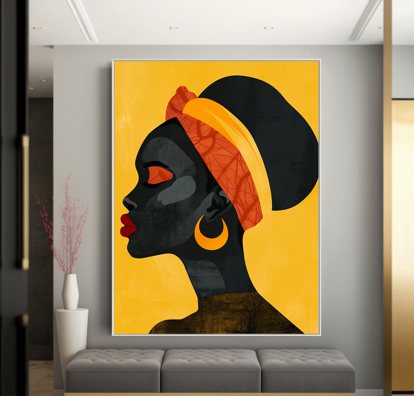 Peinture sur toile - Bougie allumée