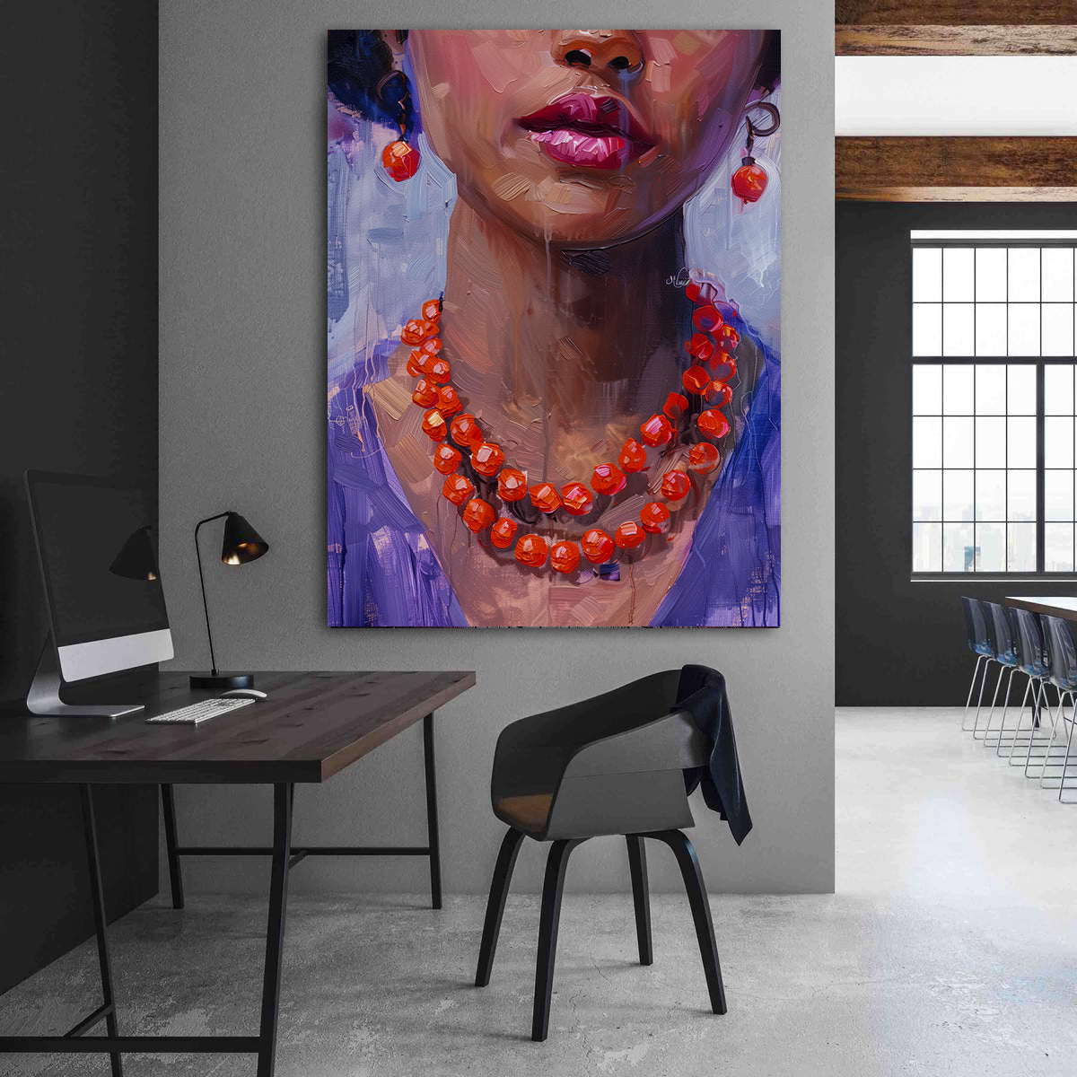 Peinture sur toile - Bougie allumée