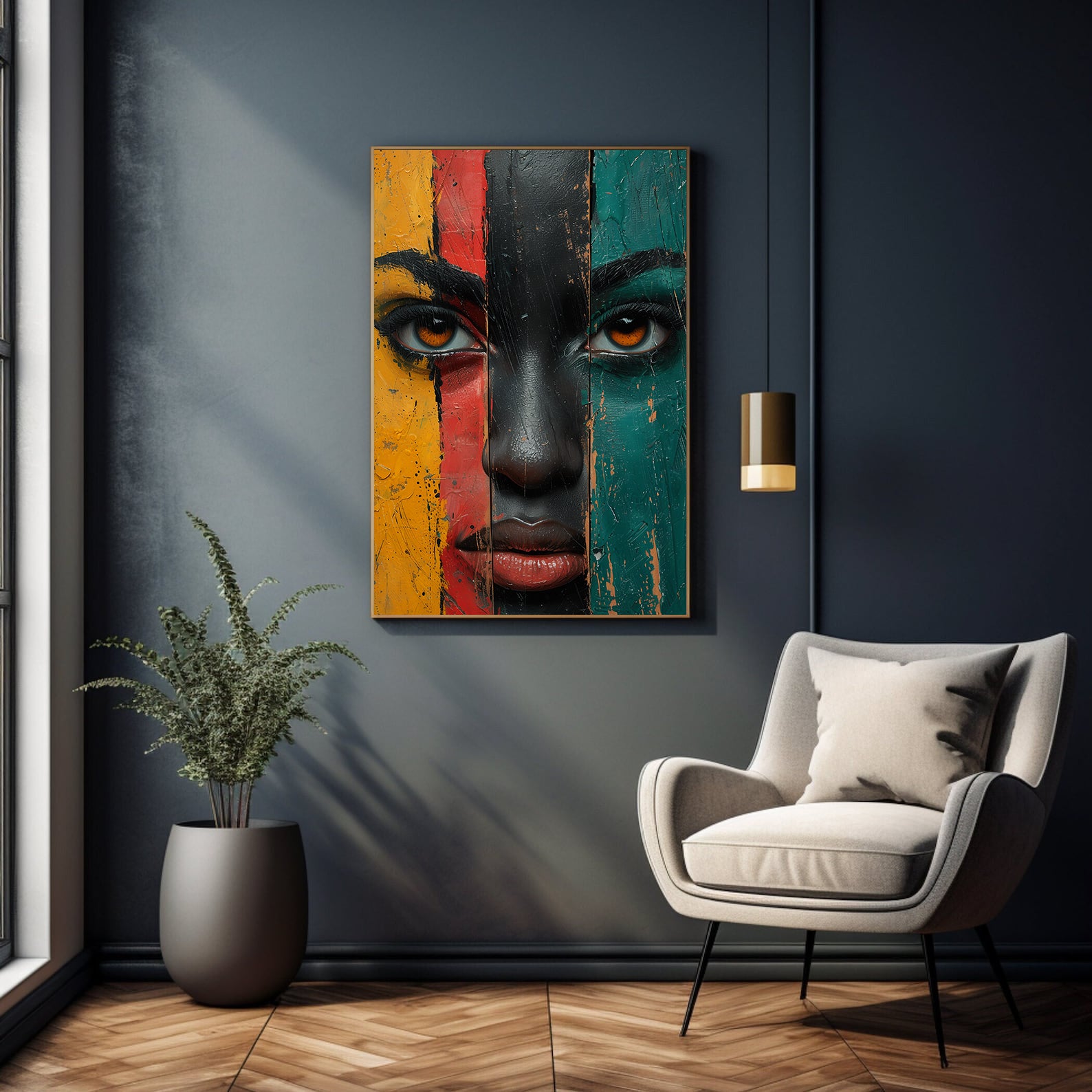 Peinture sur toile - Bougie allumée