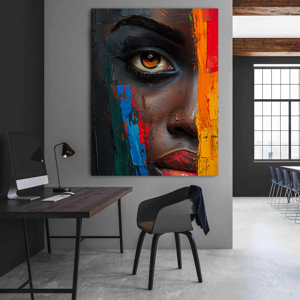 Peinture sur toile - Bougie allumée