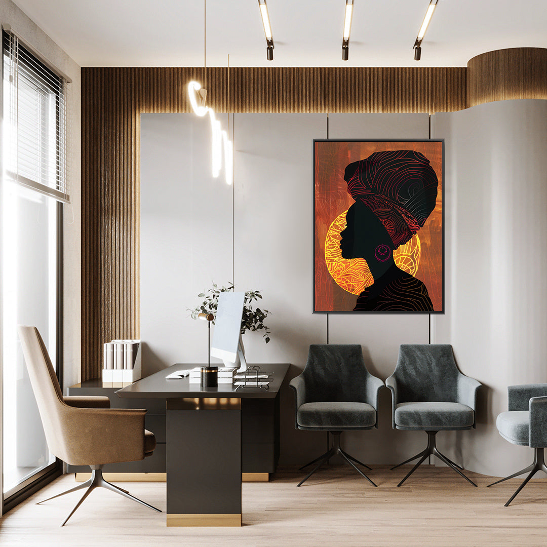 Leinwandbild - Brennende Kerze