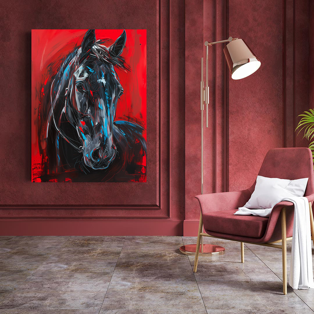 Tablou Canvas - Armăsar Negru