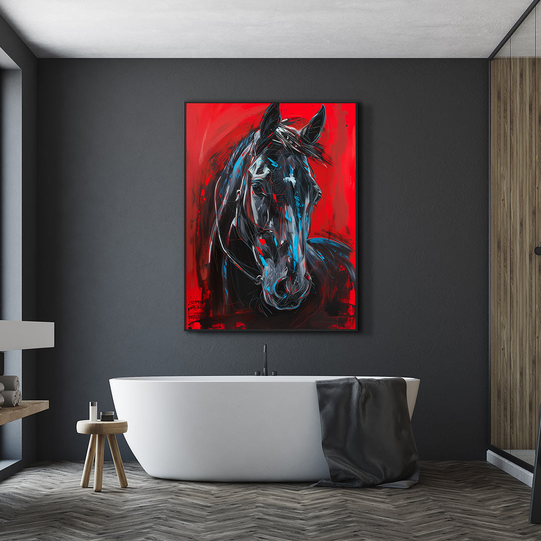 Tablou Canvas - Armăsar Negru