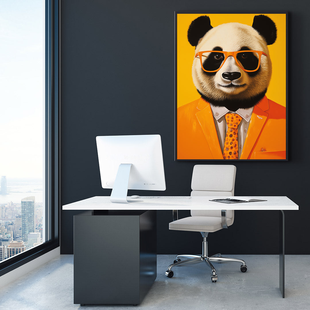Tablou Canvas - Businessman Panda