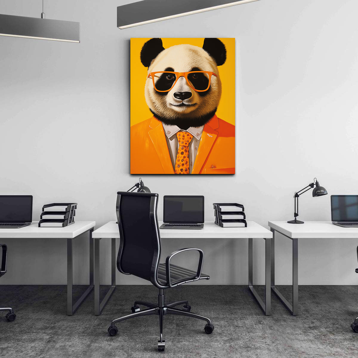 Tablou Canvas - Businessman Panda