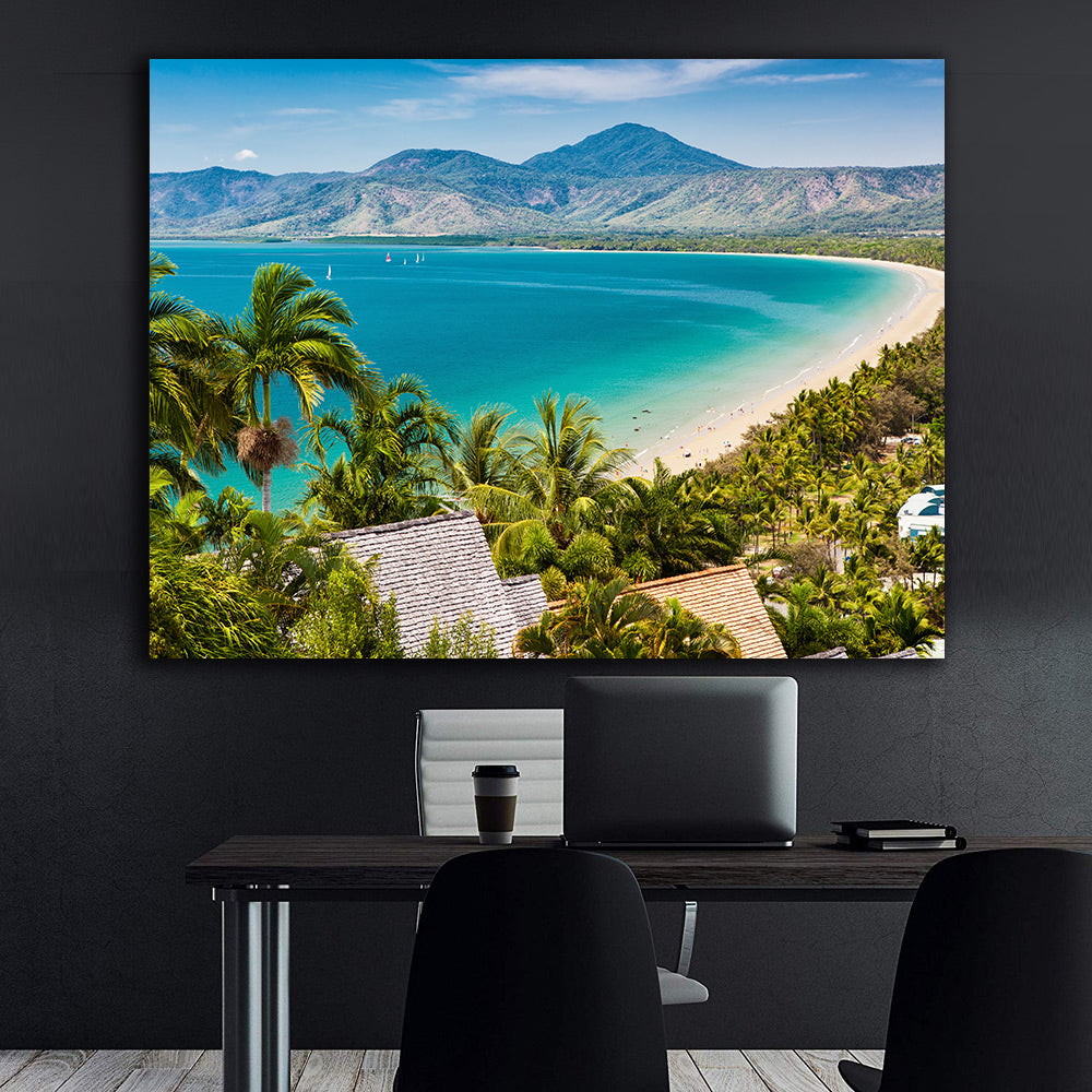 Peinture sur toile - Plage de sable blanc