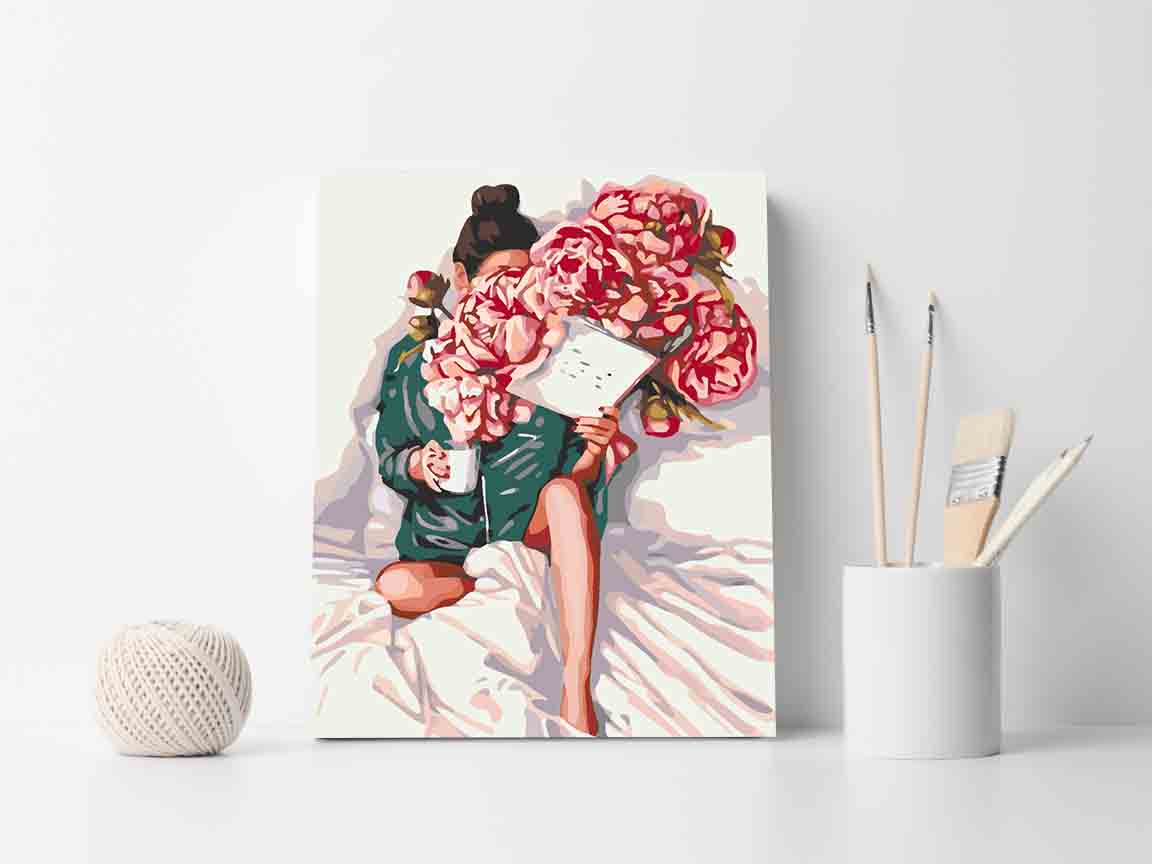 Peinture par numéros - Tête florale 4068